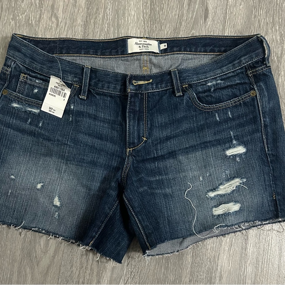 Abercrombie & Fitch Dark Blue Jean Shorts Size 8